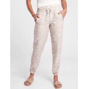 Athleta Cabo Tide Linen Jogger in Neutral Camo - Plus Size 22